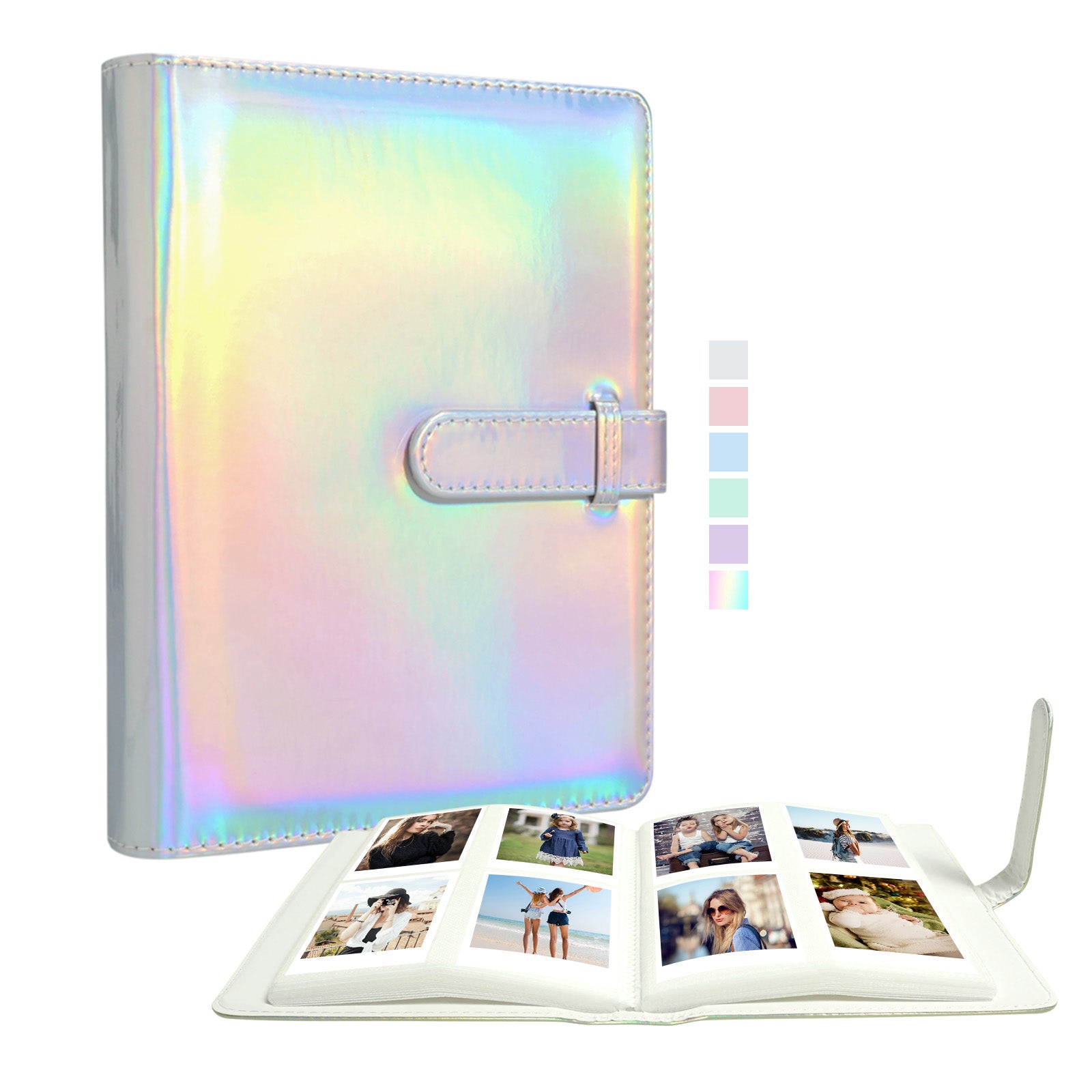 Easy Hood 256-Pockets Photo Album, PU Leather 3x5 Inch Album for Wedding, Family, Baby, Anniversary Photos, Postcards & Art Presentation Folder