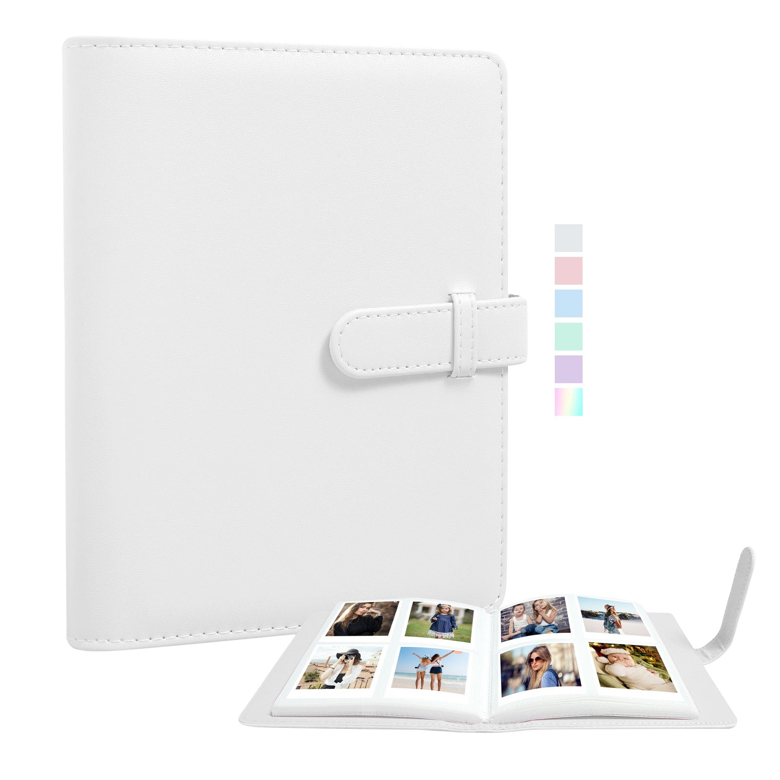 Easy Hood 256-Pockets Photo Album, PU Leather 3x5 Inch Album for Wedding, Family, Baby, Anniversary Photos, Postcards & Art Presentation Folder