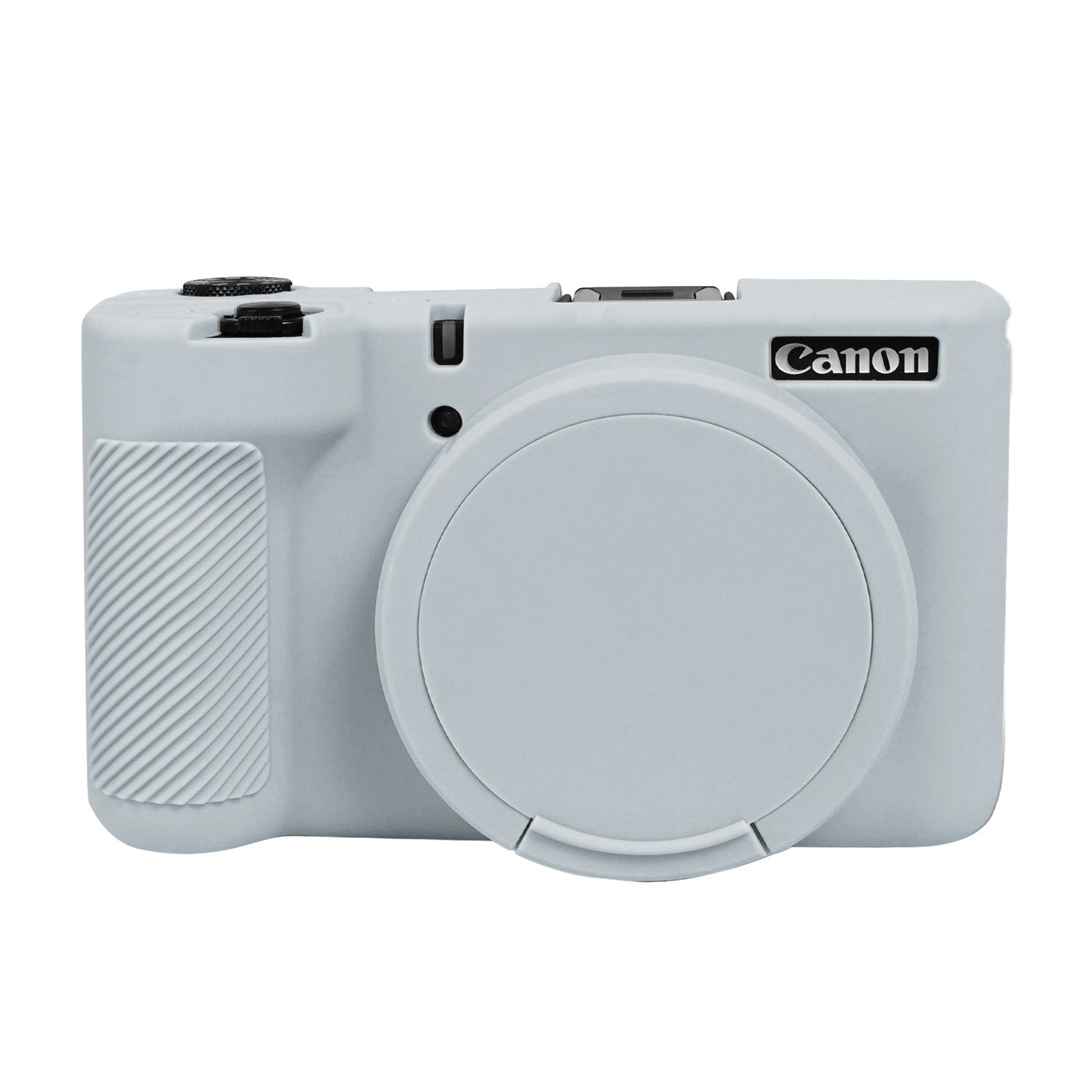 EASY HOOD V1 Tasche, Silikon-Kameraabdeckung mit abnehmbarem Objektivdeckel, weicher Schutz leichter Gehäuseschutz für Canon PowerShot V1 Digitalkamera