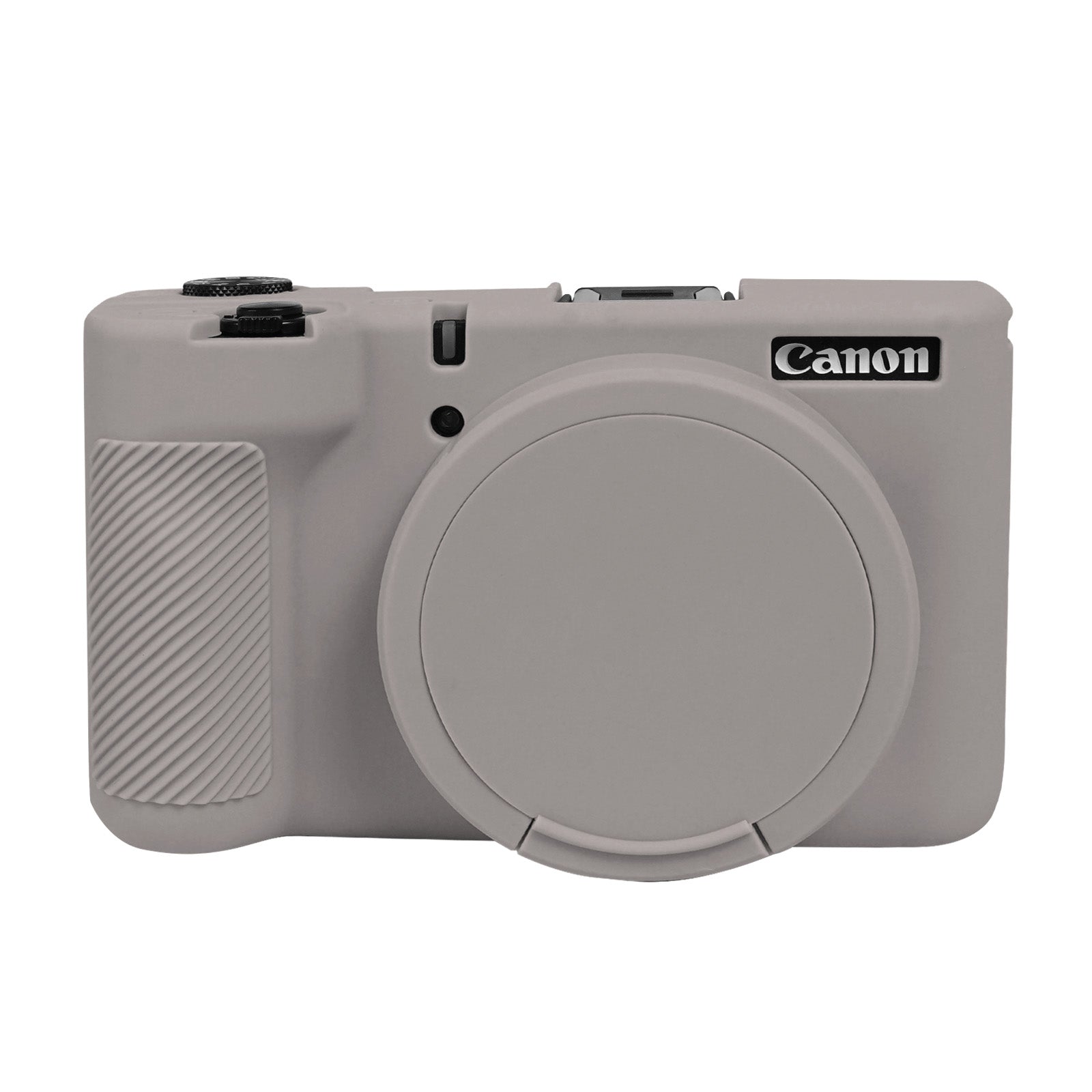 EASY HOOD V1 Tasche, Silikon-Kameraabdeckung mit abnehmbarem Objektivdeckel, weicher Schutz leichter Gehäuseschutz für Canon PowerShot V1 Digitalkamera