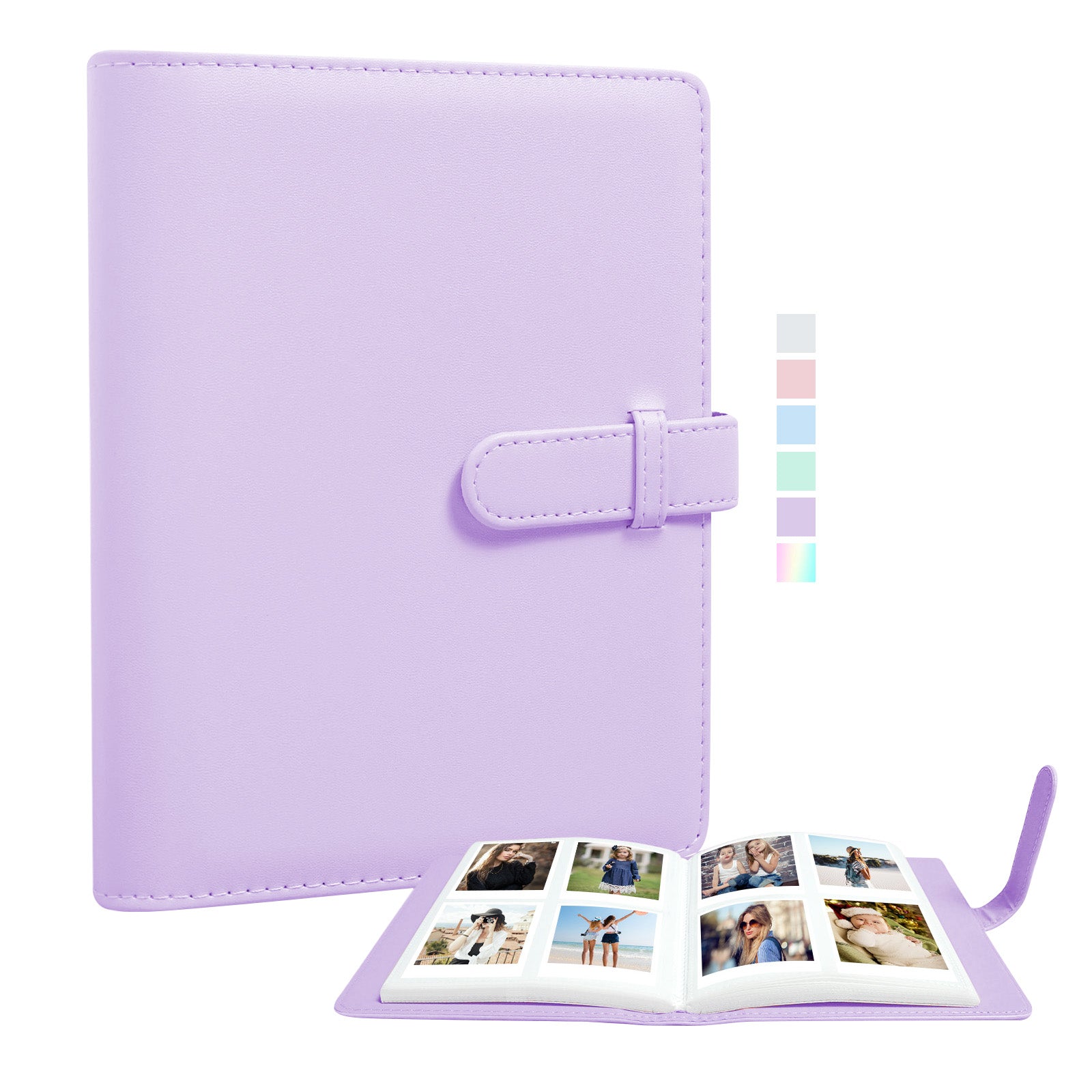 Easy Hood 256-Pockets Photo Album, PU Leather 3x5 Inch Album for Wedding, Family, Baby, Anniversary Photos, Postcards & Art Presentation Folder
