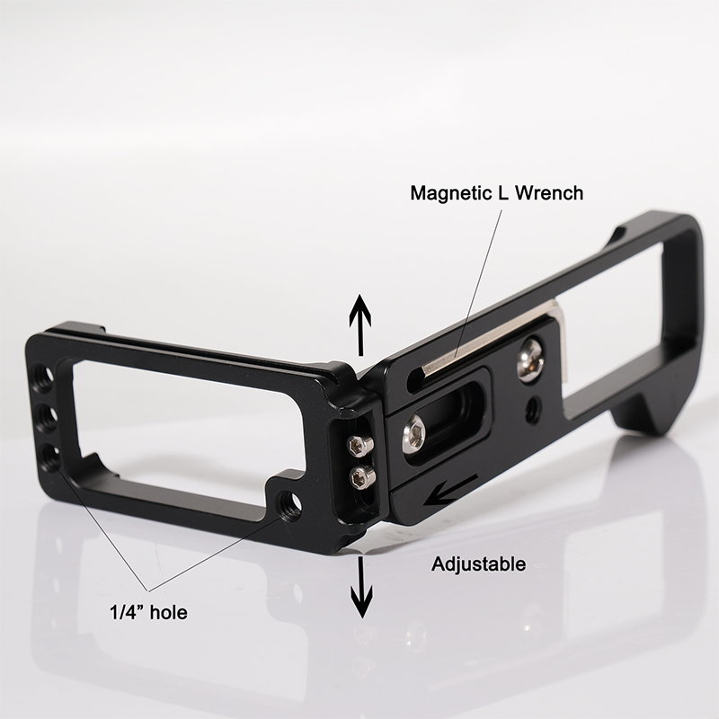 Easy Hood Quick Release L-Angle L-Bracket for Fujifilm X-T5 Camera Vlogging Mounting Plate Camera Mount Quick Release Plate Arca Type with Positioning Pins