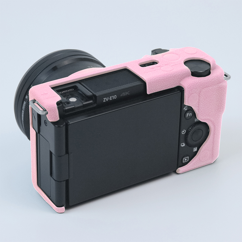 Easy Hood Camera Silicone Case for Sony ZV-E10, Protective Body Cover Skin Soft Silicone Anti-Scatches for Sony ZV-E10 Camera