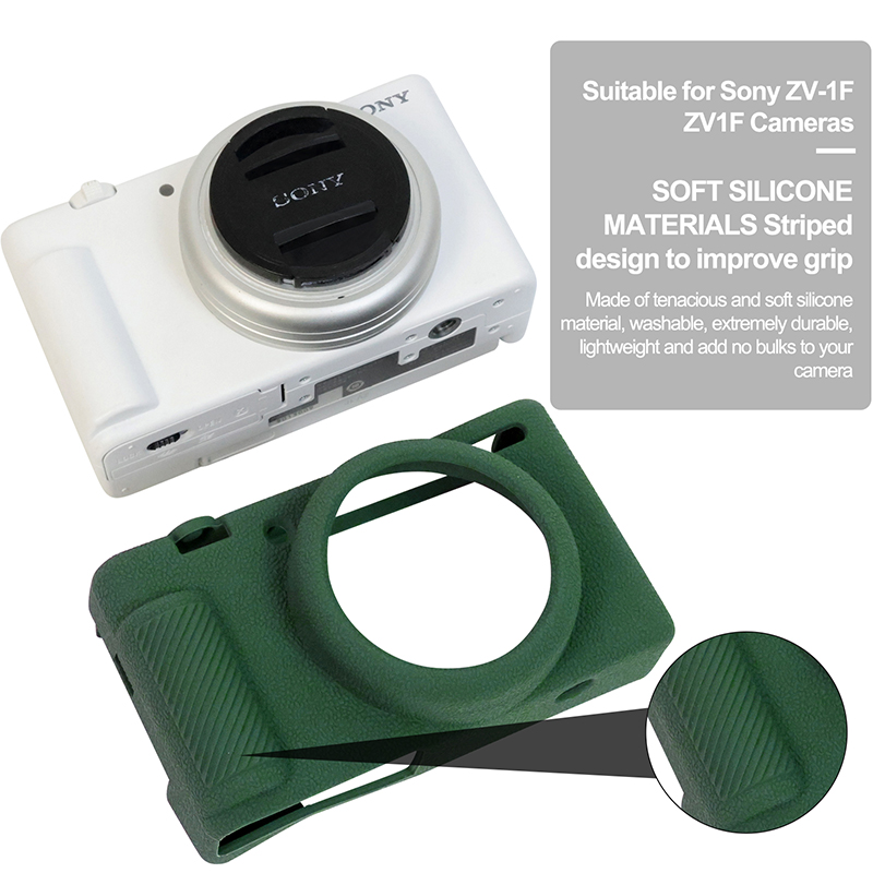 Easy Hood ZV-1F Camera Case, Soft Silicone Protective Cover Skin for Sony ZV-1F ZV1F Digital Camera, Protector Camera Body Skin