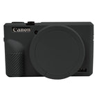 Easy Hood Hülle für Canon PowerShot G7 X Mark III Digitalkamera, weiche Silikon-Schutzhülle mit abnehmbarer Objektivabdeckung für Canon PowerShot G7X Mark III DSLR-Kamera (Schwarz)
