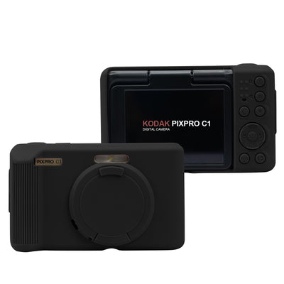 Easy Hood Protective Silicone Case for Kodak Pixpro C1, Soft Camera Cover with Removable Lens Cap, Easy to Install